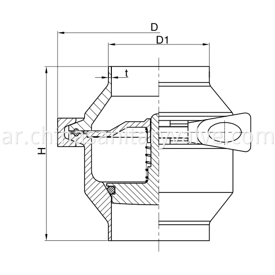 DIN Sanitary Check Valves Weld Ends